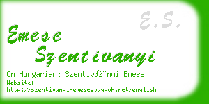 emese szentivanyi business card